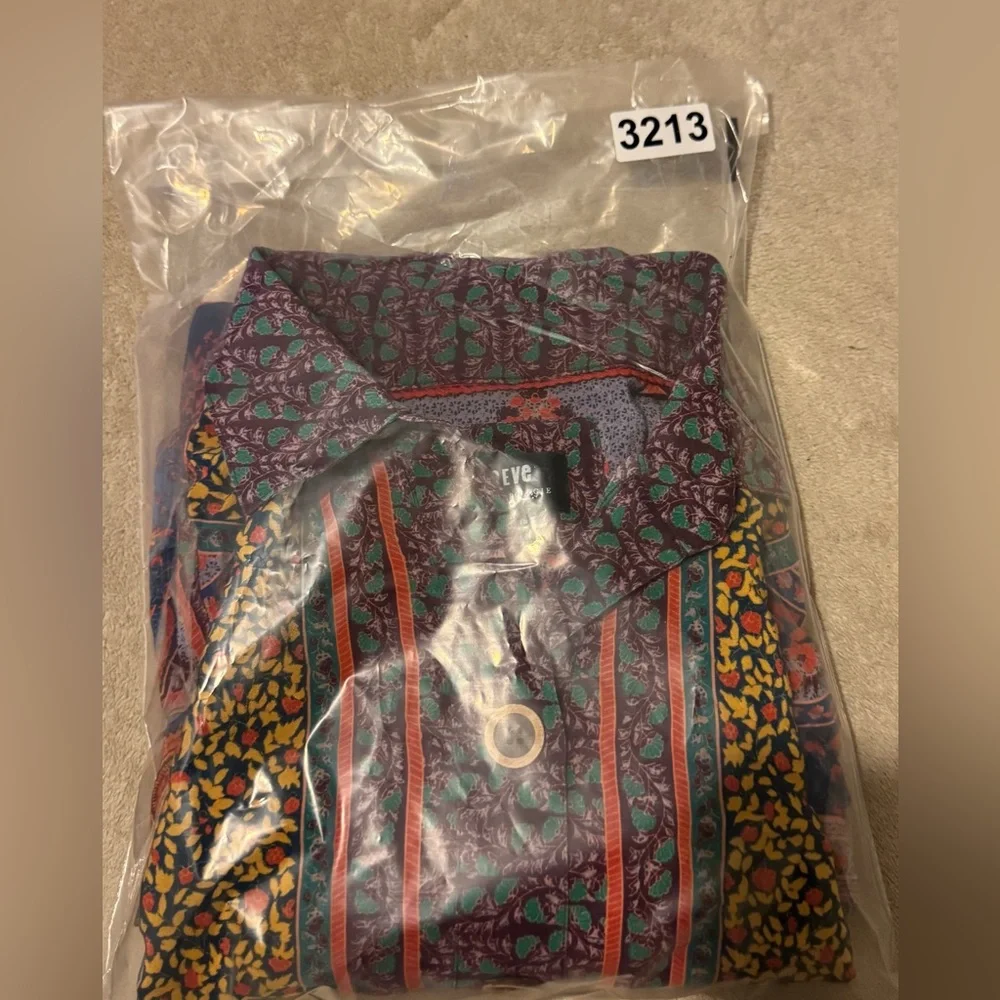 Anthropologie Rare Maeve Casablanca Silk Shirt-Dress Paisley Collared Size 2